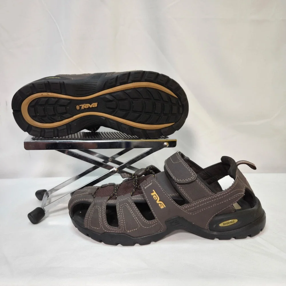 Teva Men's Forebay Water Sandal. Fisherman Shoe Turkish Coffee (Brown) | Size 9